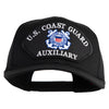 U.S. Coast Guard Auxiliary Patched Solid Cotton Twill Pro Style Cap - Black OSFM