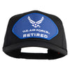 U.S. Air Force Retired Blue Patched Solid Cotton Twill Pro Style Cap - Black OSFM