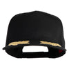 Scrambled Eggs Gold Patched Solid Cotton Twill 5 Panel Prostyle Snap Cap - Black OSFM
