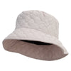 Women's Quilted Bucket Hat - Beige OSFM
