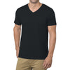 Made In USA Fine Jersey V-Neck T-Shirt - Black S
