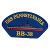 USS Pennsylvania BB 38 Blue Patch - bb-38 OSFM