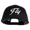 Fly White Patched Summer Foam Mesh Trucker Cap - Black OSFM
