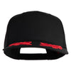 Scrambled Eggs Red Patched Solid Cotton Twill 5 Panel Prostyle Snap Cap - Black OSFM