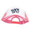 Back Off Embroidered Neon Polyester Foam Front Big Size Mesh Cap