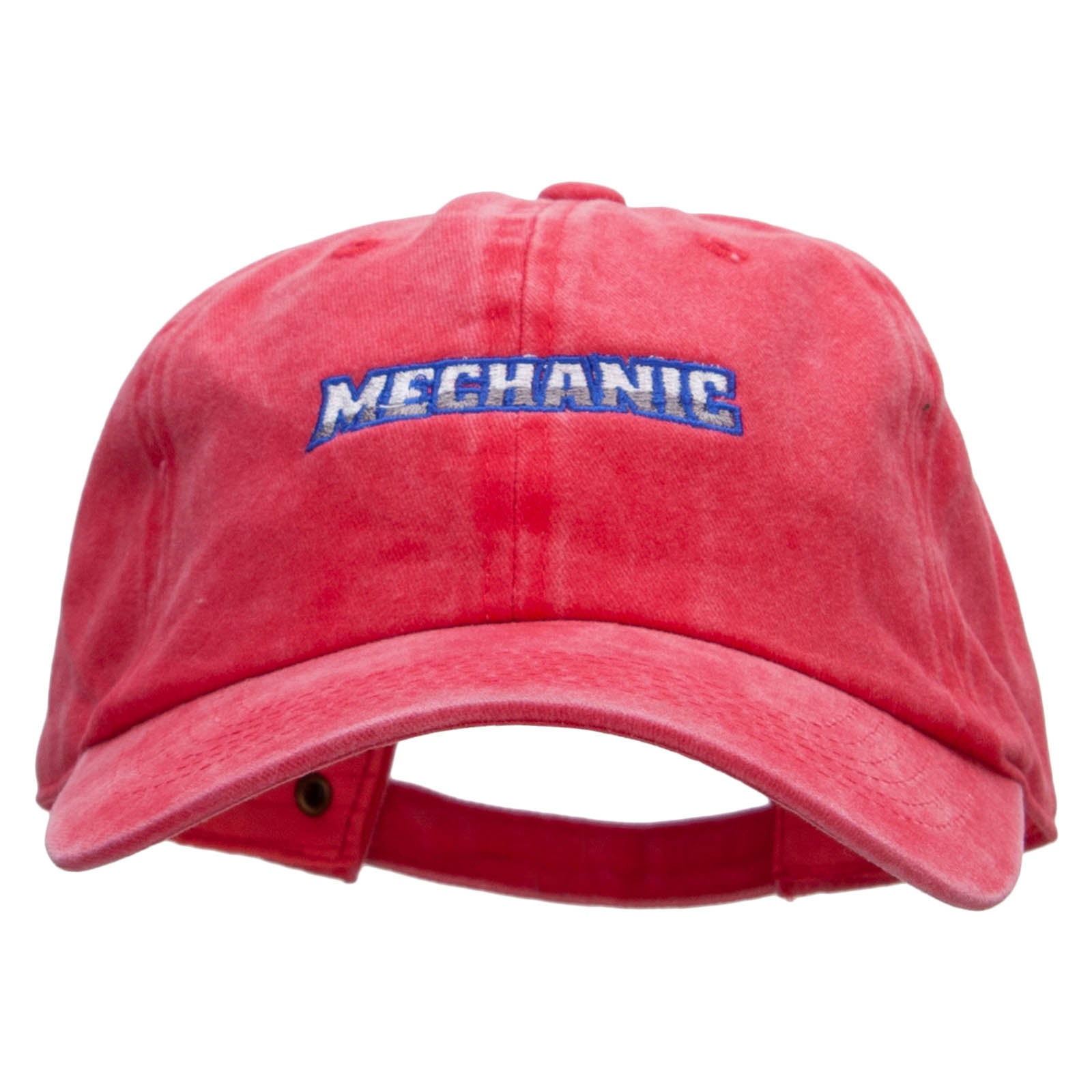 Mechanic Embroidered Washed Solid Pigment Dyed Cotton Twill Brass ...