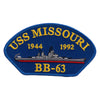 USS Missouri BB 63 Blue Patch - bb-63 OSFM