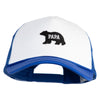 Papa Bear Black Patched Summer Foam Mesh Trucker Cap - Royal White OSFM