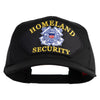 USCG Security Logo Patched Solid Cotton Twill Pro Style Cap - Black OSFM