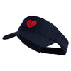 Mini Broken Heart Patched Cotton Twill Sun Visor - Navy OSFM