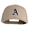 Old English A Iron on Patched Retro Trucker Cap - Khaki OSFM