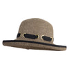 UPF 50+ Women's Braid Gromet Tie Roll Up Brim Hat - Black Tweed OSFM