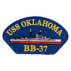 USS Oklahoma BB 37 Blue Patch - bb-37 OSFM