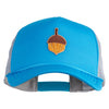 Acorn Patched Summer Foam Mesh Trucker Cap - Aqua Grey OSFM