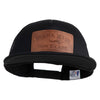 Scuba Hair Don't Care Faux Leather Patched Trucker Cap - Black OSFM
