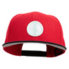 Peace Symbol Patched Wool Blend Flat Visor Pro Snapback Style Snapback Cap - Black-Red OSFM