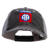 Licensed 82nd Airborne Military Embroidered Low Profile Special Cotton Mesh Cap - Black OSFM