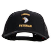 Licensed 101st Airborne Veteran Military Embroidered Solid Cotton Twill Mesh Prostyle Cap - Black OSFM