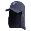 Retro Alphabet Embroidered Flap Hats - Navy OSFM