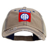 Licensed 82nd Airborne Military Embroidered Low Profile Special Cotton Mesh Cap - Khaki OSFM