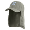 Retro Alphabet Embroidered Flap Hats - Grey OSFM
