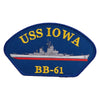 USS Iowa BB 61 Blue Patch - bb-61 OSFM