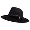Women's Sewn Band 3" Brim Fedora - Black OSFM