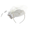 Women's Lace Disc Satin Bow Fascinator - Cream OSFM