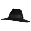 Wool Felt Safari Style Dressy Hat - Black OSFM