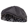 Big Size 6 Panel Pigment Dyed 8 Quarter Applejack Ivy Cap - Black XL-2XL
