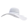 Women's 6" Extra Wide Brim Sheer Ribbon Hat - White OSFM