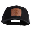 Artist Palette Faux Leather Patched Mesh Trucker Cap - Black Black OSFM