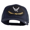 USAF Retired Patched Solid Cotton Twill Mesh Prostyle Cap - Navy OSFM