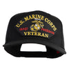 U.S. Marine Corps Iraqi Freedom Veteran Patched Solid Cotton Twill 5 Panel Prostyle Snap Cap - Black OSFM