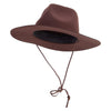 Unisex 3" Stiff Felt 3.25" Brim Fedora - Dk-Brown OSFM
