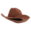 Unisex 3" Brim Cowboy Hat - Brown OSFM