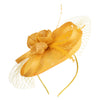 Women's Accent Ribbon Circle Headpiece Fascinator - Mustard OSFM