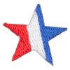 1-Inch Red, White and Blue Star Iron On Patch - Red Blue OSFM