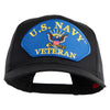 U.S. Navy Veteran Blue Patched Solid Cotton Twill Mesh Prostyle Cap - Black OSFM