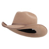 Wool Felt Cowboy Hat - Lt-Brown OSFM