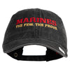 Marines The Few The Proud Embroidered Washed Solid Pigment Dyed Cotton Twill Brass Buckle Cap - Black OSFM