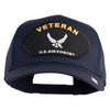 Veteran US Air Force Patched Solid Cotton Twill Mesh Cap - Navy OSFM
