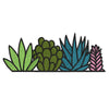 Succulent Arrangement digitized embroidery design