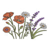 Wildflower Bouquet digitized embroidery design