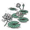 Lily Pads digitized embroidery design