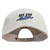 See You Later Embroidered Big Size Washed Pigment Dyed Cap - Stone XL-3XL