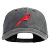 Cardinal Iron on Patched Unstructured Pigment Dyed Cotton Cap - Black OSFM