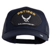 Retired US Air Force Patched Solid Cotton Twill Mesh Cap - Navy OSFM