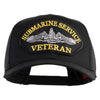Submarine Service Veteran Patched Solid Cotton Twill Mesh Prostyle Cap - Black OSFM