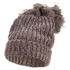 Women's Pom Pom Cuff Beanie - Dk-Grey OSFM